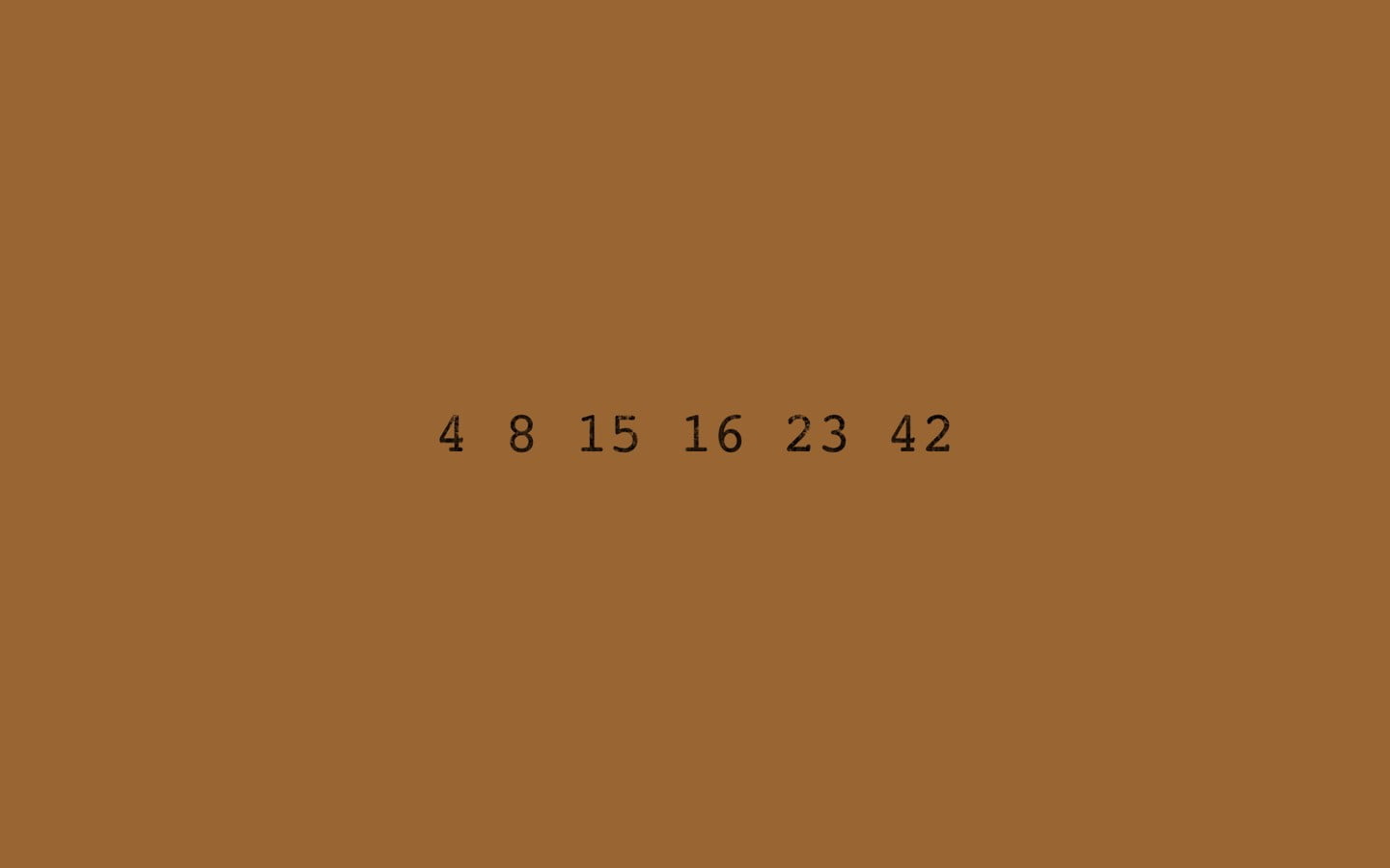 number text screenshot, numbers, simple, Lost, brown background