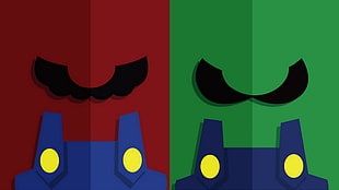 Super Mario and Luigi logo HD wallpaper