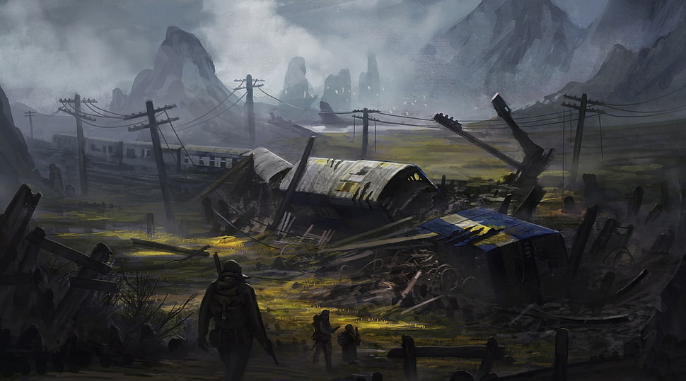 computer game poster, artwork HD wallpaper