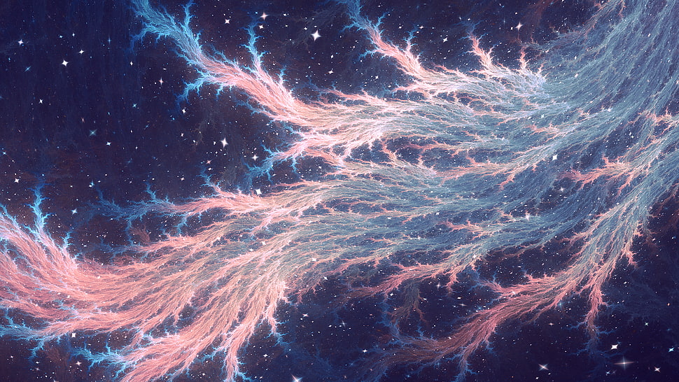 blue and red abstract painting, abstract HD wallpaper