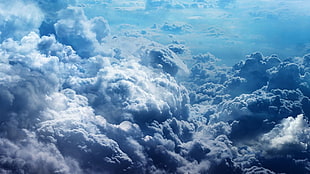 blue clouds, clouds, nature, sky HD wallpaper