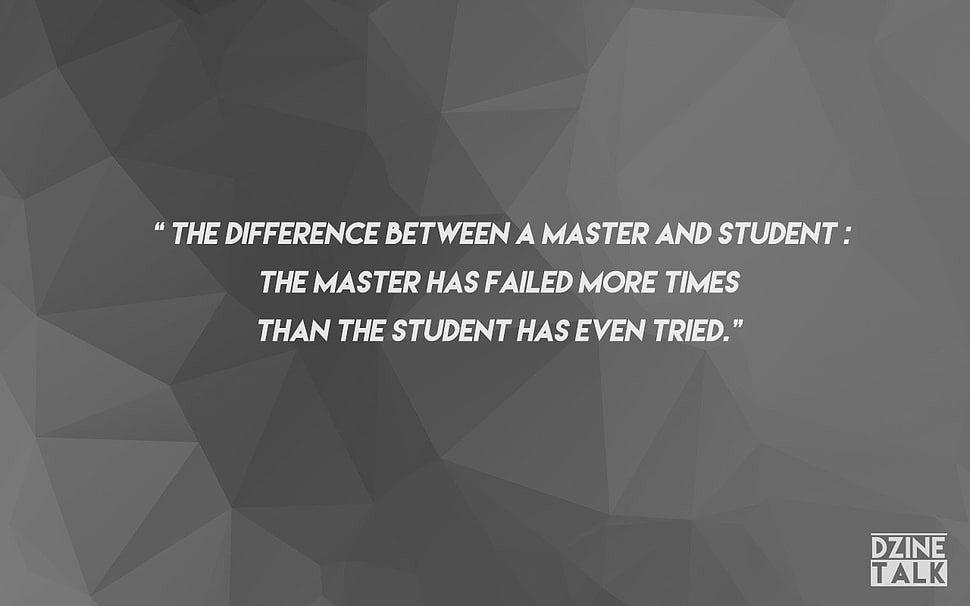 white text, quote, dzine, low poly, gradient HD wallpaper