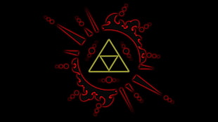 yellow triangle logo, The Legend of Zelda, Triforce