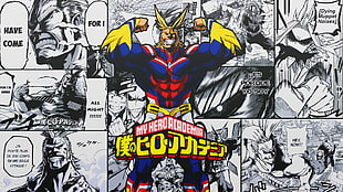 Marvel Spider-Man comic book, anime, Boku no Hero Academia, all might HD wallpaper