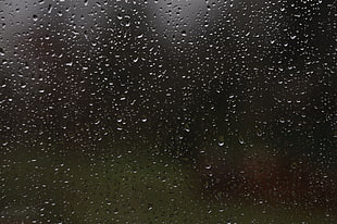 clear glass rain drops