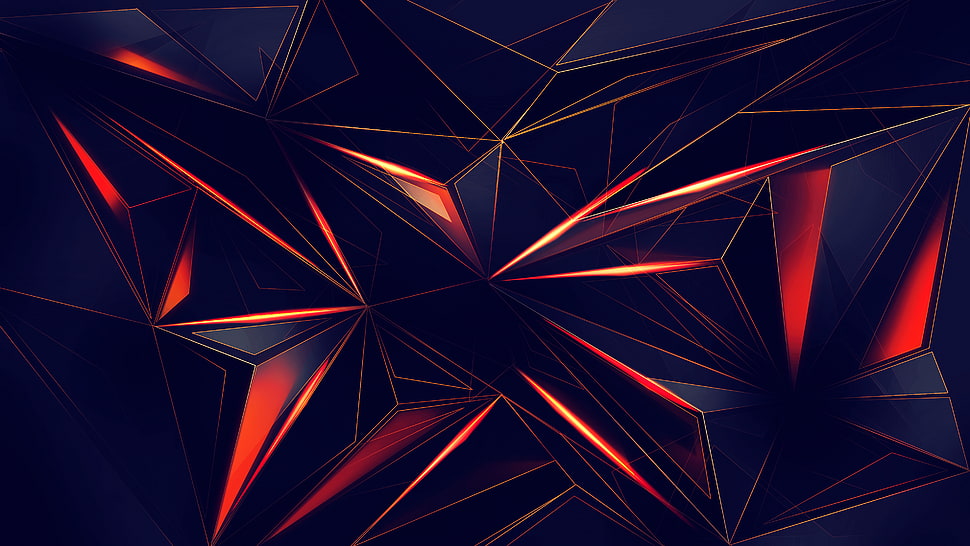 red and blue digital wallpaper, abstract, digital art, 3D Abstract, lines HD wallpaper