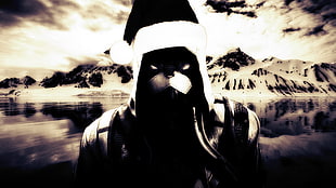 infrared photograph of character wearing Christmas hat, Killzone: Shadow Fall, video games