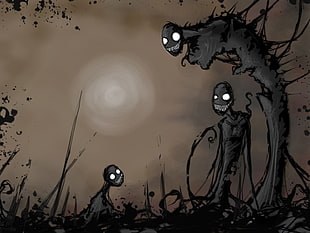 ghosts digital wallpaper, artwork, spooky, creature HD wallpaper