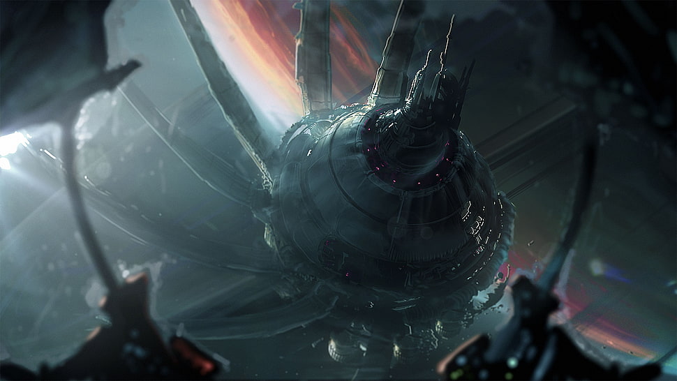 black and gray table lamp, science fiction, space HD wallpaper