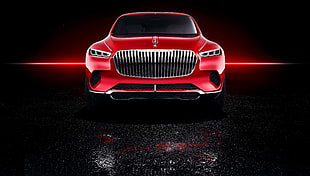 red Mercedes-Benz car, Vision Mercedes-Maybach Ultimate Luxury, Concept cars, 2018
