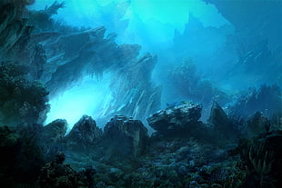 game digital wallpaper, underwater HD wallpaper