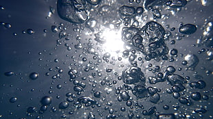 water bubbles during daytime