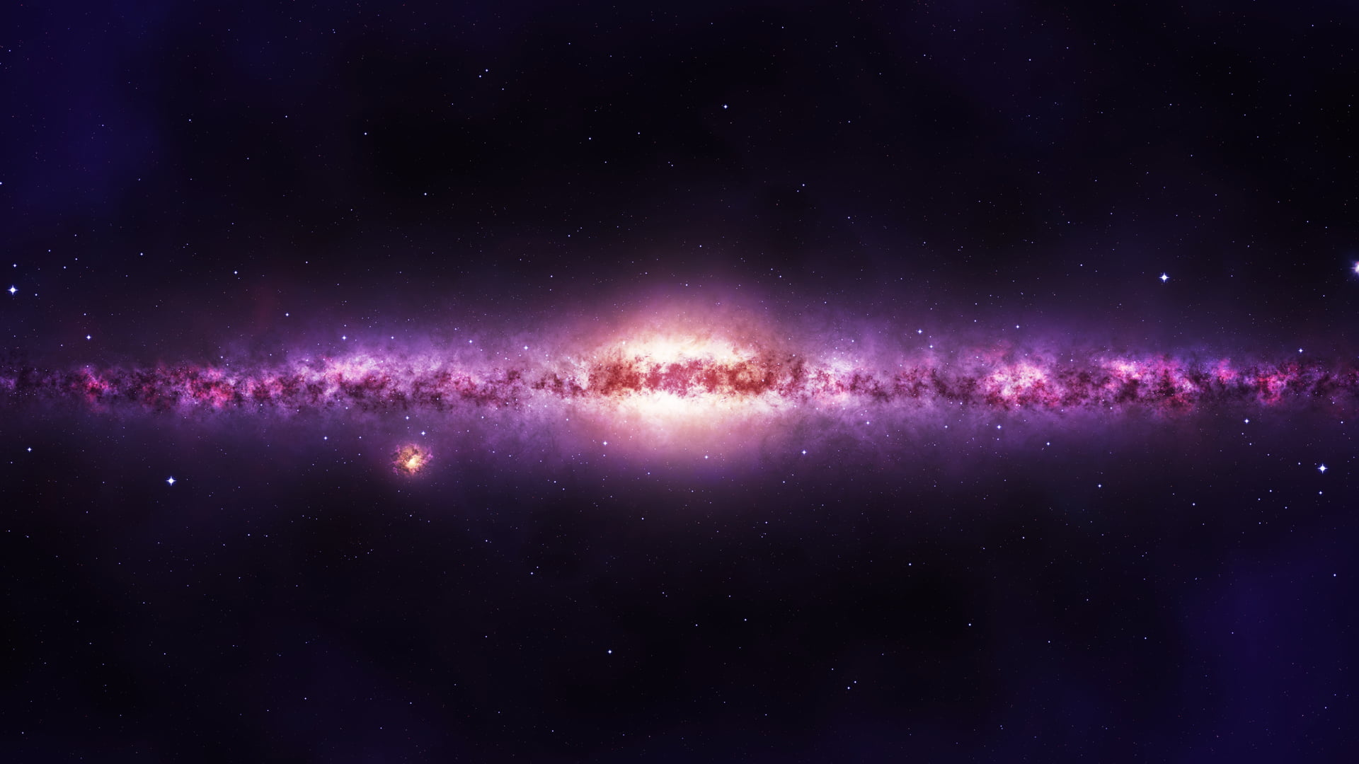 purple and red supernova digital wallpaper, stars, space, planet, galaxy