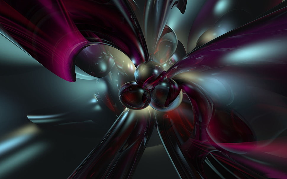 red and blue 3D illustration HD wallpaper