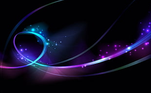 black, purple and teal screensaver HD wallpaper