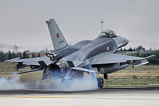 gray fighter jet, Turkish Air Force, TUAF, General Dynamics F-16 Fighting Falcon, Fighting Falcons