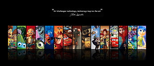 assorted Disney characters digital wallpaper, Pixar Animation Studios, Toy Story, Monsters, Inc., Finding Nemo HD wallpaper