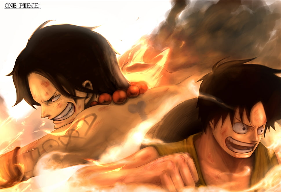 Luffy and Ace of Onepiece HD wallpaper