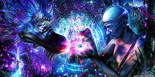 illustration of man, Cameron Gray, spiritual, sacred geometry, fantasy art HD wallpaper