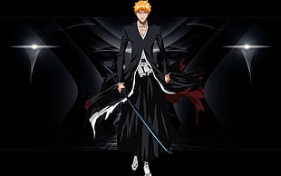 male Anime character with blond short hair holding sword
