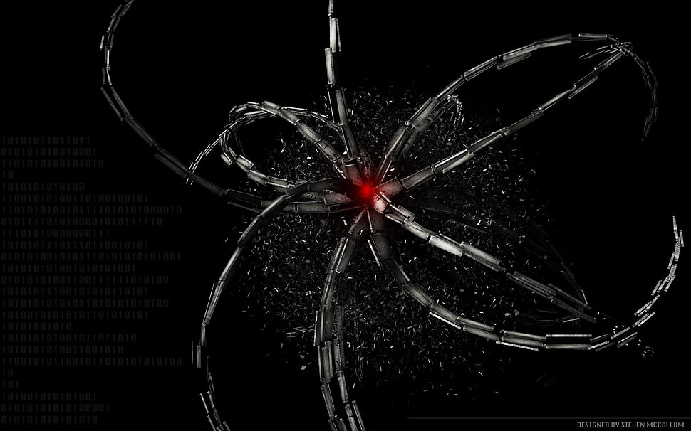 gray chain digital wallpaper, abstract, red HD wallpaper
