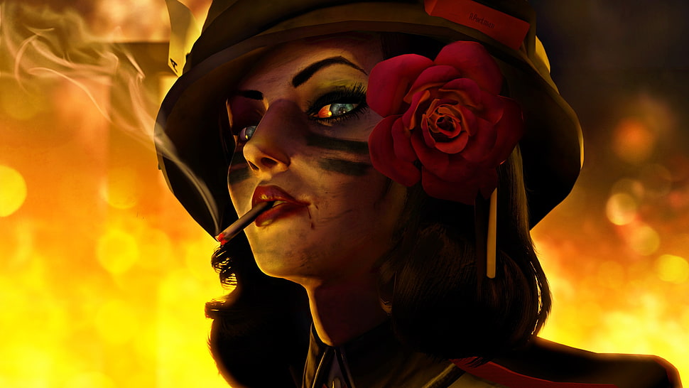 female soldier animated character, BioShock Infinite, artwork, video games, BioShock HD wallpaper
