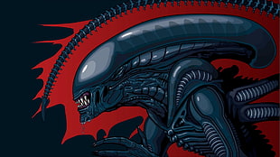 Alien illustration, Xenomorph, aliens, artwork HD wallpaper
