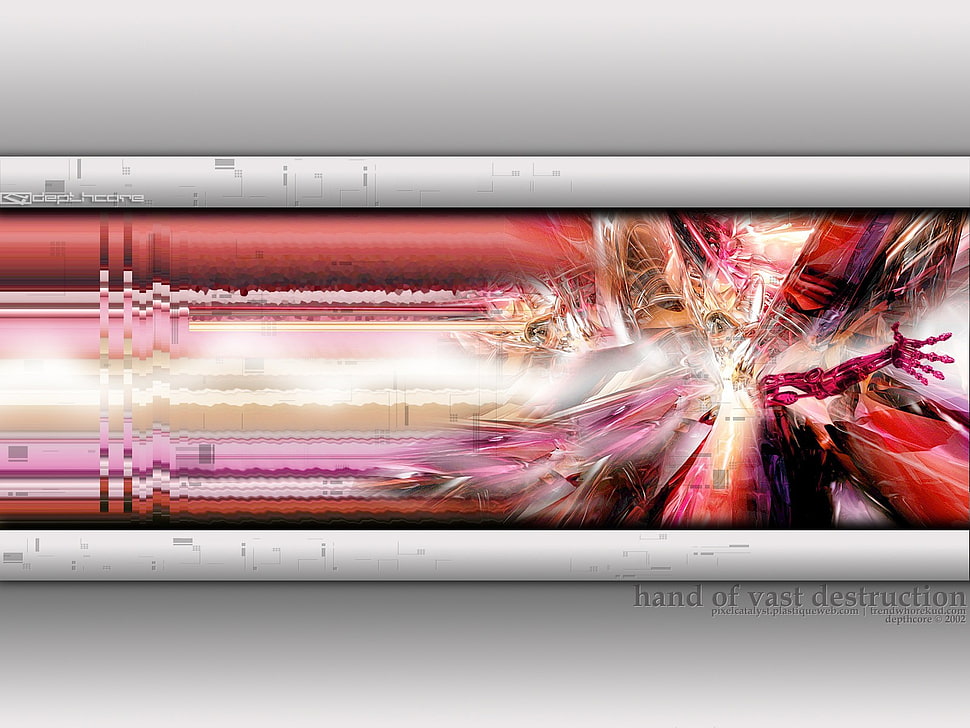 pink and white floral textile, Justin Maller, abstract, destruction, shapes HD wallpaper