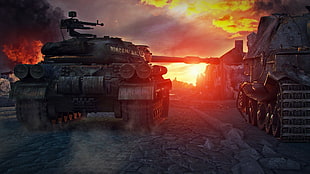 battle tank digital wallpaper, World of Tanks, tank, wargaming, video games