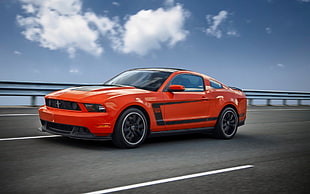 red and black Ford Mustang coupe, car, Ford, Ford Mustang HD wallpaper
