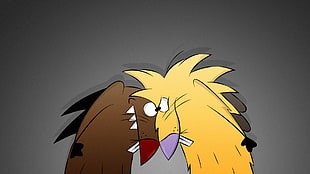 cat and dog angry cartoon illustration HD wallpaper