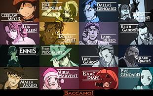 Baccano! illustration collage, Baccano!