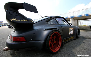 black sports car, car, machine, Porsche