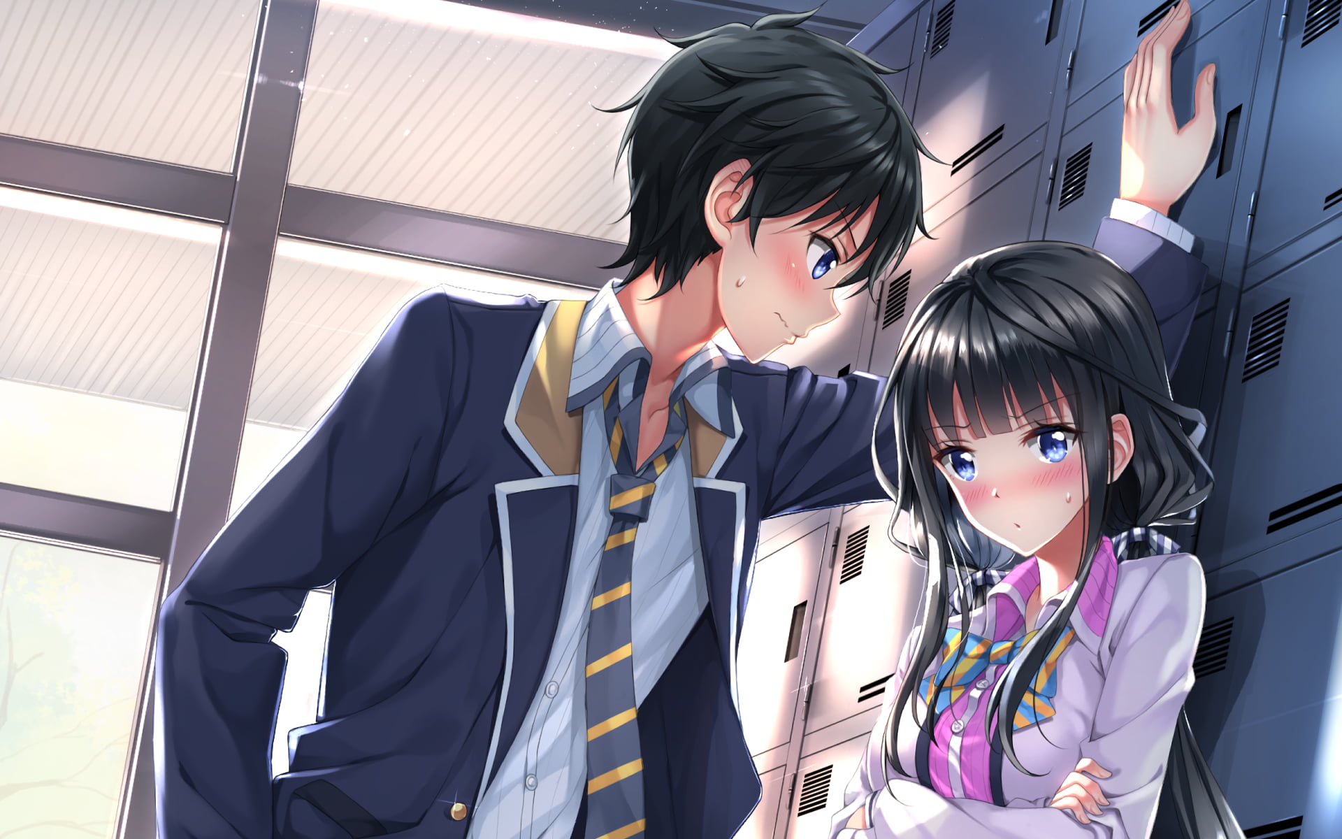 profile of male and female anime characters illustration, Masamune-kun no Revenge, Adagaki Aki, Masamune Makabe