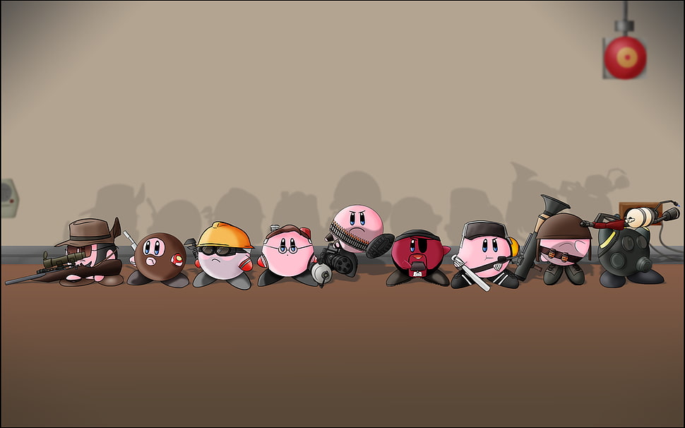 Kirby illustration, Kirby, Team Fortress 2, video games HD wallpaper