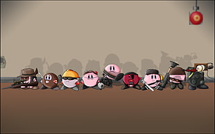Kirby illustration, Kirby, Team Fortress 2, video games