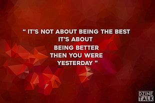 red background with text overlay, Better Living industries, quote