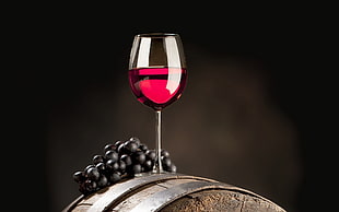 clear wine glass, wine, drink