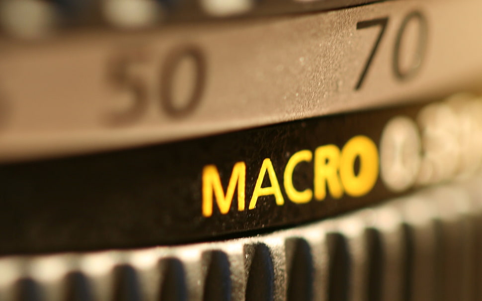 black and silver macro lens, Studio Ubuntu, Stock Wallpaper, macro, lens HD wallpaper