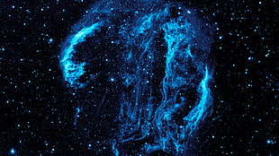 blue and black nebula wallpaper, nebula, universe, space