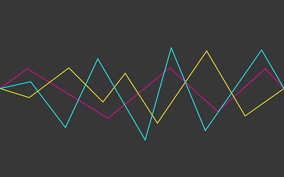three assorted-color lines abstract wallpaper, digital art HD wallpaper