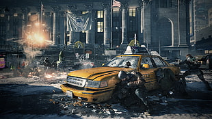 video game application screenshot, Tom Clancy's The Division, Xbox, machine gun, video games HD wallpaper