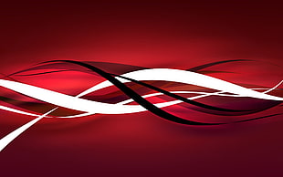 red, white, and black wallpaper, digital art, vector art, stripes, red HD wallpaper