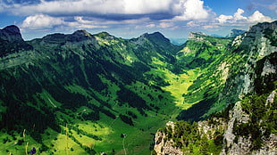aerial photography of green mountains during daytime