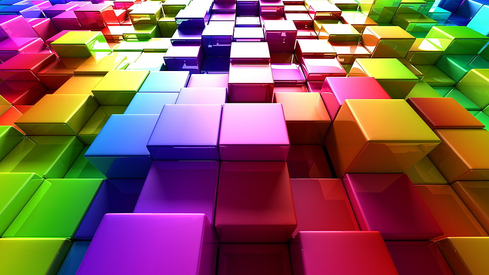 multicolored topic, 3D, colorful HD wallpaper