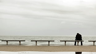 Sea​​,  Beach,  People,  Solitude HD wallpaper