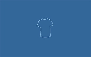 blue shirt printout, minimalism HD wallpaper