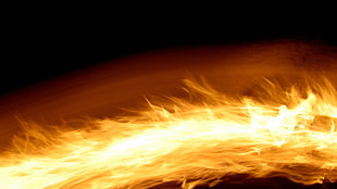 closed photo of fire HD wallpaper