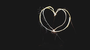 Heart,  Light,  Shape,  Dark background