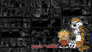 Calvin and Hobbes illustration, comics, Calvin and Hobbes